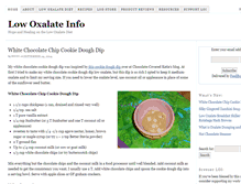 Tablet Screenshot of lowoxalateinfo.com